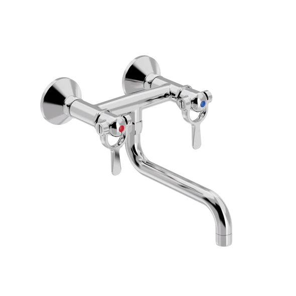 [TC21.435-S200.888] SP veggarmatur med S200 mm svingtut (Bronsert messing)