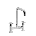 Kryssgrep 2-hulls kjøkkenarmatur med U200 mm svingtut