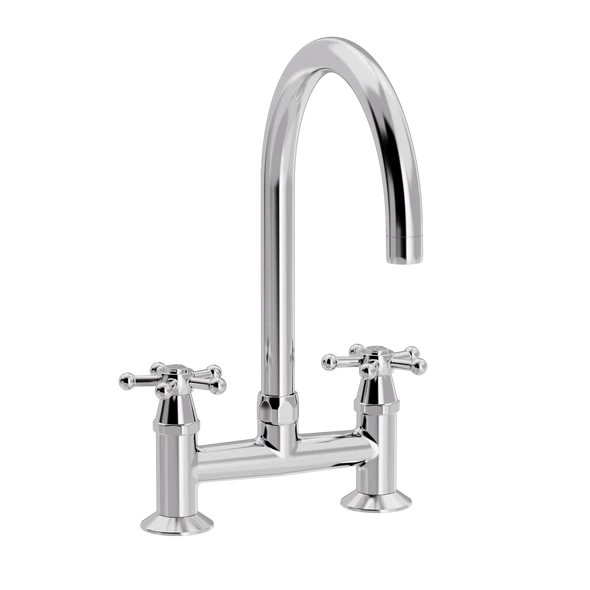 Christiansborg 2-hulls kjøkkenkran med svingtut, Ø200 mm