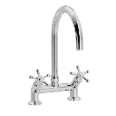 Christiansborg 2-hulls kjøkkenkran 45° med svingtut, Ø200 mm