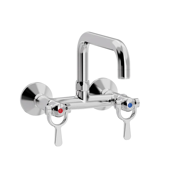 [TC20.435-L200.888] SP veggarmatur med L200 mm svingtut (Bronsert messing)