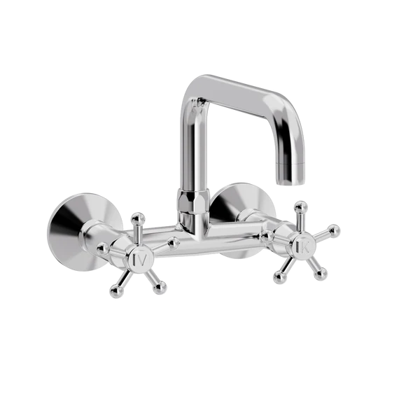 [TC20.431-L200.888] Christiansborg veggarmatur med L200 mm svingtut (Bronsert messing)