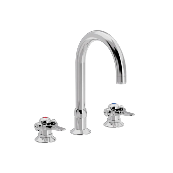 [TC16.305-Ø150.888] SP 3-hulls servantarmatur med Ø 150 mm svingtut (Bronsert messing)