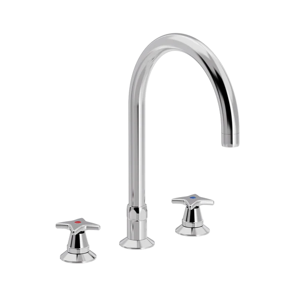 Kryssgrep 3-hulls kjøkkenkran med Ø 200 mm svingtut