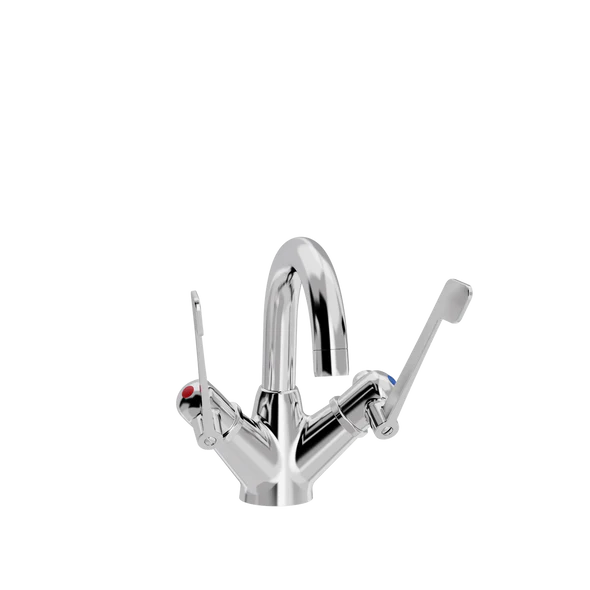 [TC16.208.888] SP Albue servantarmatur med fast tut (Bronsert messing)