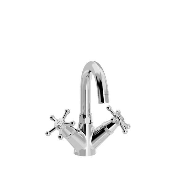 [TC16.101.888] Christiansborg HV servantarmatur med svingtut (Bronsert messing)