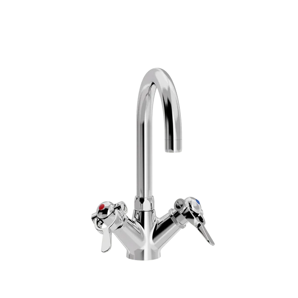 [TC16.005-Ø150.888] SP servantarmatur med Ø 150 mm svingtut (Bronsert messing)