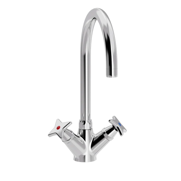 [TC16.003-Ø200.888] Kryssgrep kjøkkenkran med Ø 200 mm svingtut (Bronsert messing)