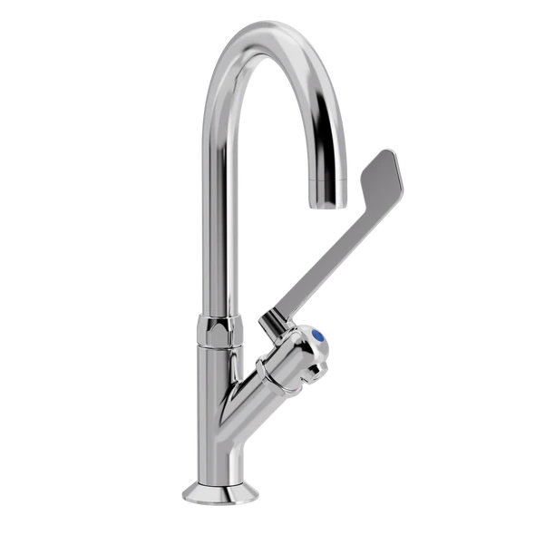 [TC14.128K-Ø150.888] SP Albue standventil med Ø 150 mm svingtut, kaldt vann (Bronsert messing)