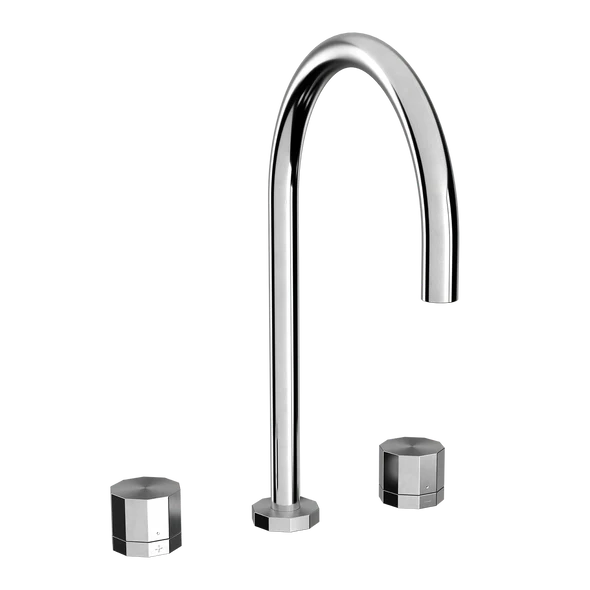 [TC11065] DECA - D1, 3-hulls armatur med Ø 200 mm svingtut (Bronsert messing)