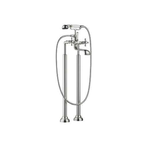 [DB25943360-06] MADISON TOHULLS BLANDEBATTERI FOR BADEKAR, BADEKAR FRITTSTÅENDE MONTERING MED HÅNDDUSJSETT. BØRSTET PLATINA