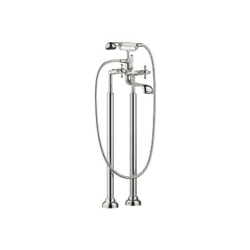 [DB25943360-08] MADISON TOHULLS BLANDEBATTERI FOR BADEKAR, BADEKAR FRITTSTÅENDE MONTERING MED HÅNDDUSJSETT. PLATINA