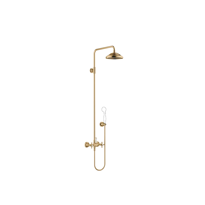[DB26633360-28] MADISON SHOWERPIPE MED DUSJBATTERI UTEN HÅNDDUSJ FLOWREDUCE. BØRSTET MESSING (23 KT GULL)