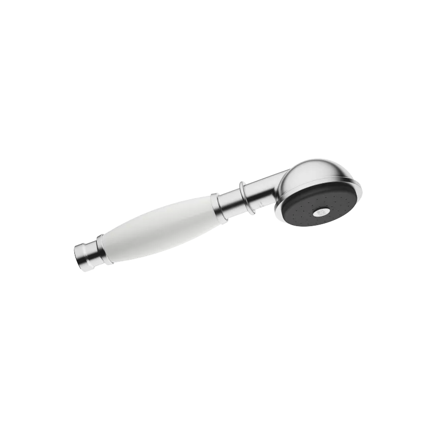 [DB28002970-93] MADISON METALL HÅNDDUSJ MED PORSELENINNSATS (HVIT). BØRSTET KROM