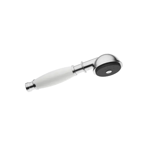 [DB28002970-93] MADISON METALL HÅNDDUSJ MED PORSELENINNSATS (HVIT). BØRSTET KROM