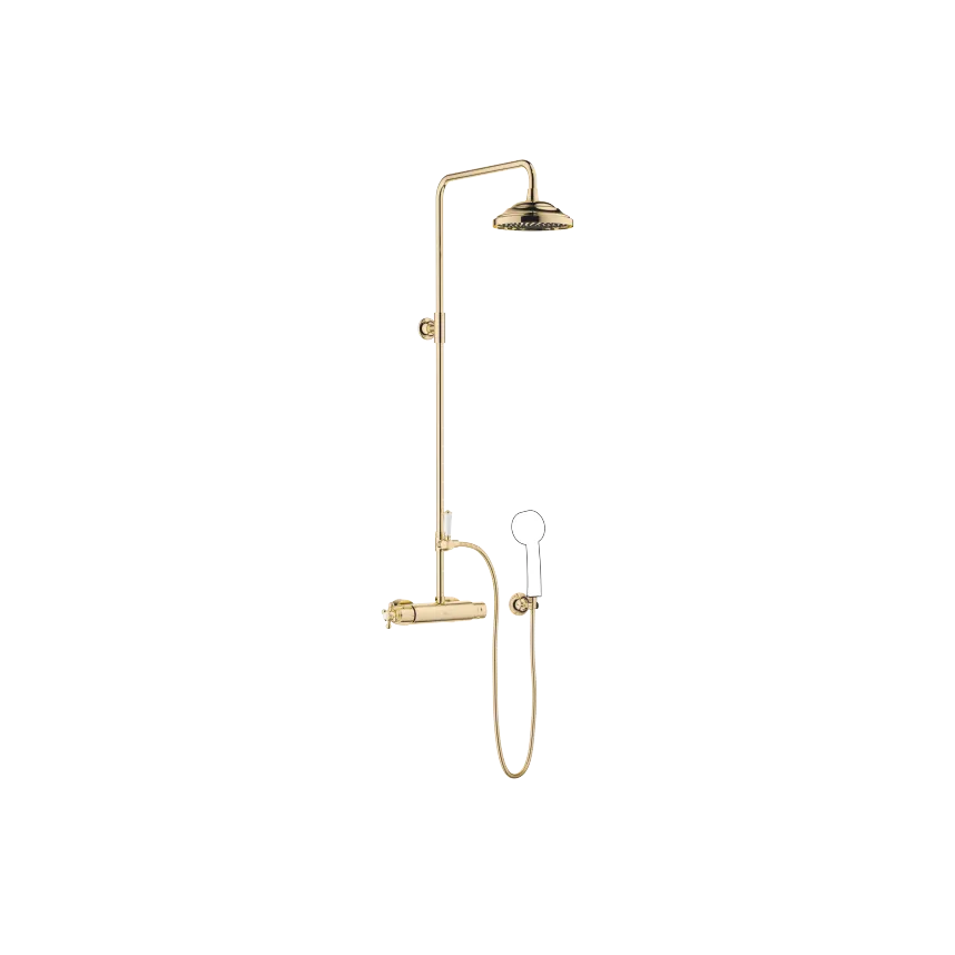 [DB34458360-09] MADISON SHOWERPIPE MED DUSJTERMOSTAT UTEN HÅNDDUSJ FLOWREDUCE. MESSING (23 KT GULL)