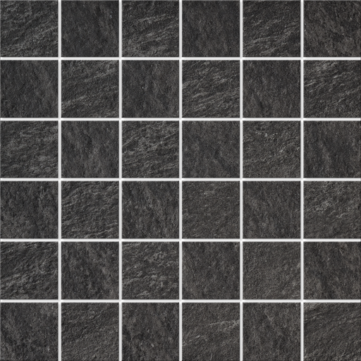 [BM21305] QUARTZIT BLACK 5X5 (4,7X4,7) D0505 9MM MOSAIKK PÅ NETT