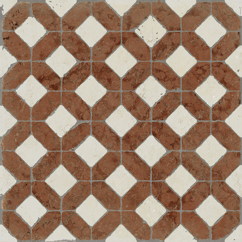 [UN10771] MARMOREA DOMUS AUREA ROSSO 60X60 DEKOR