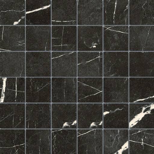 [UN10924] MARMOREA NERO MARQUINIA 30X30 MOSAICO (29,7X29,7)