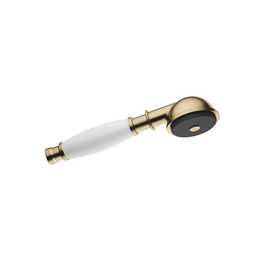 [DB28002970-39] MADISON METALL HÅNDDUSJ MED PORSELENINNSATS (HVIT) - DARK BRASS BØRSTET