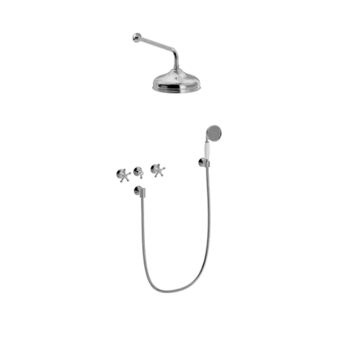 Christiansborg innbyggingsarmatur med 220 mm hodedusj og hånddusj