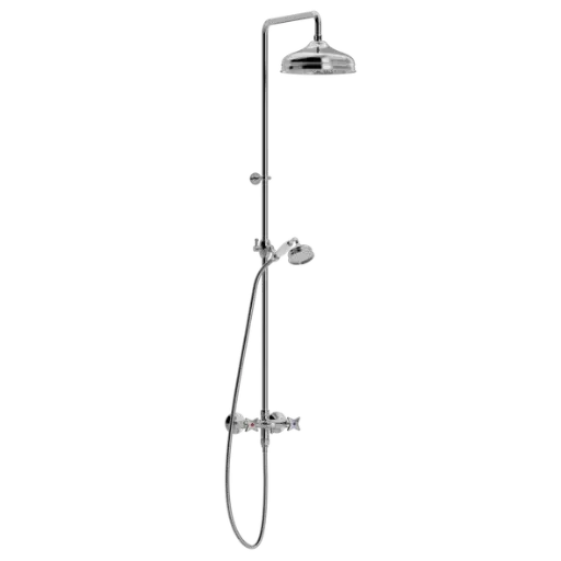 Kryssgrep dusjarmatur med hode- og hånddusjsett