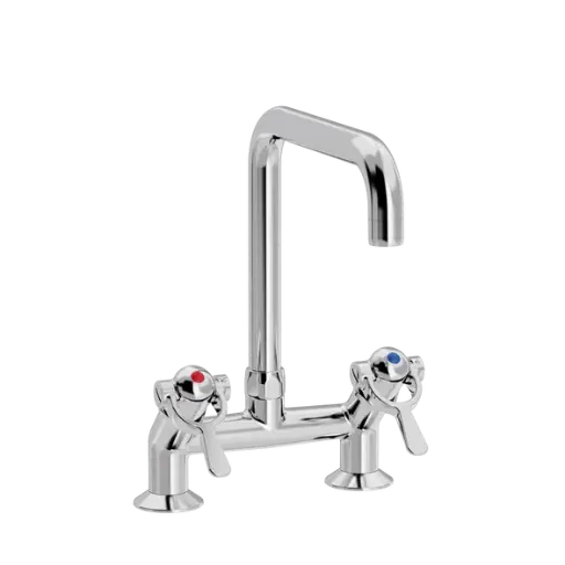 SP 2-hulls kjøkkenkran 45° med U200 mm svingtut
