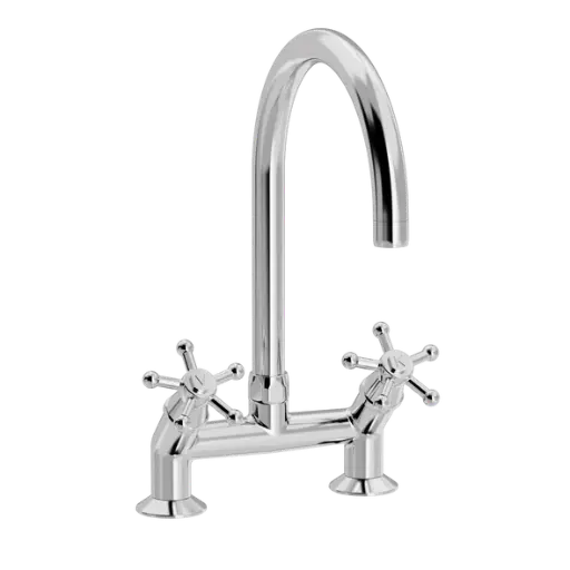 Christiansborg kjøkkenkran med U200 mm svingtut, 45°