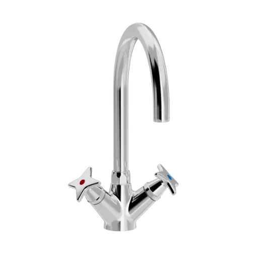 Kryssgrep Elements, ett-hulls servantarmatur med Ø 200 mm tut