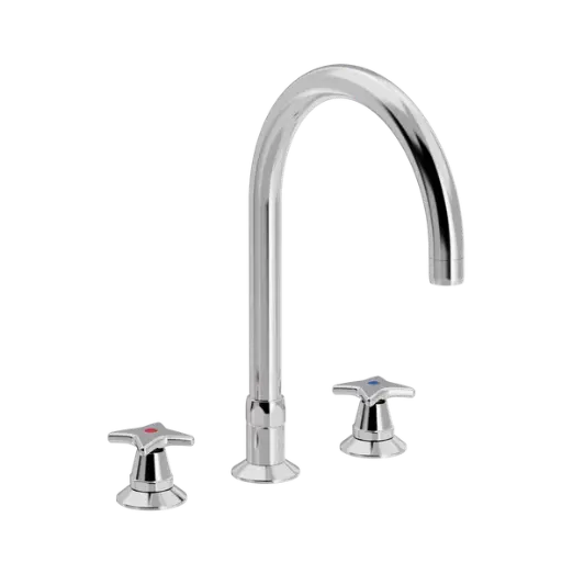 Kryssgrep 3-hulls kjøkkenkran med Ø 200 mm svingtut