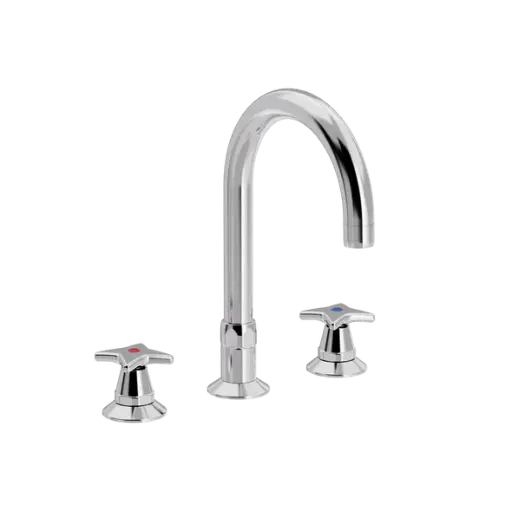 Kryssgrep 3-hulls kjøkkenkran med Ø 200 mm svingtut