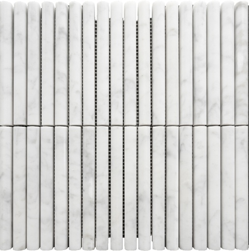 [CEN157] Carrara Bamboo Marmormosaikk 30,5x30,5 Silkematt