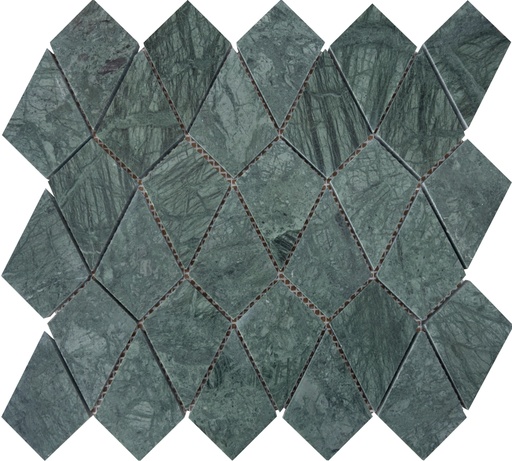 [ULA179] INDIAN GREEN EVENTYRLIG MOSAIC 28,5X31 10MM  HONED (SILKEMATT)