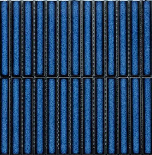 [ULA246] Glazed Pinstripe Cobolt Kit Kat mosaikk 29,9x29,6 cm