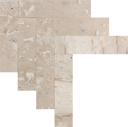 [ULMY111] Karnis DG Beige kalksteinsmarmor 7,5x30 cm silkematt